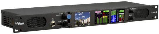 Moniteur Audio/Video 3 écran 1U, 16CH dual input, 3G/HD/SD-SDI Wohler