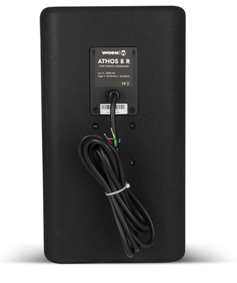 Enceinte passive IP54, LF 8 pouces+HF, 150W/8Ohms-60W/100V, noire