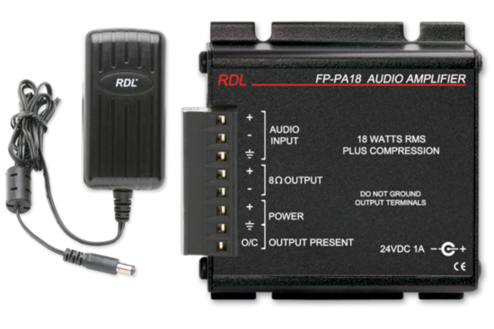 Amplificateur Audio Mono 18 W - RDL FP-PA18X