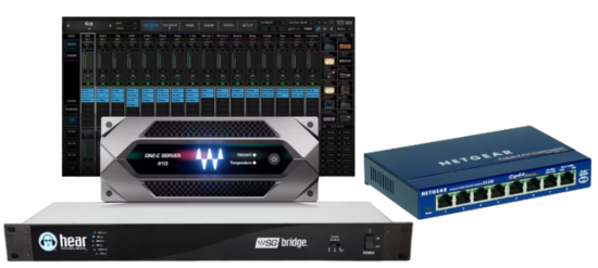 Pack Serveur SG ONE-C +conve Dante +Switch + Cat6 +1 an de Waves Ess