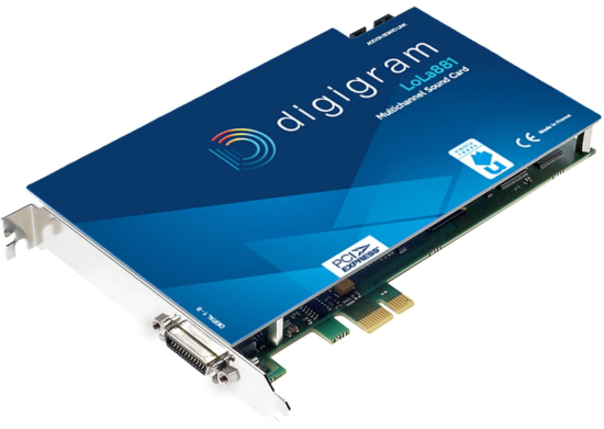 Carte PCIe, 4 In AES SRC, 4 Out AES, Digigram (Cable non inclus)