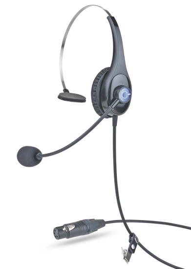 Combine micro/casque 1 oreille, Switch micro On/Off, XLR4F Clearcom
