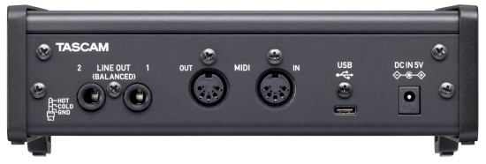 Interface audio USB, 2 entrées 2 sorties Tascam