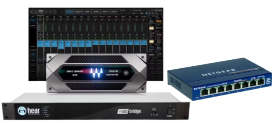 Pack Serveur SG ONE-C +conve Dante +Switch + Cat6 +1 an de Waves Ess