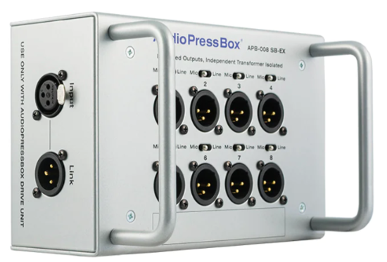 Expander portable 1xLink In/8xOut XLR, AudioPressBox