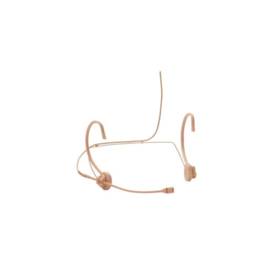 Micro serre tête électret cardio. mini-jack 3,5mm à vis, beige