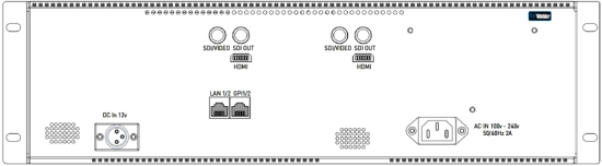 Moniteur video 2 écrans LCD 8", entrée 3G/SD/HD SDI, 3U Wohler