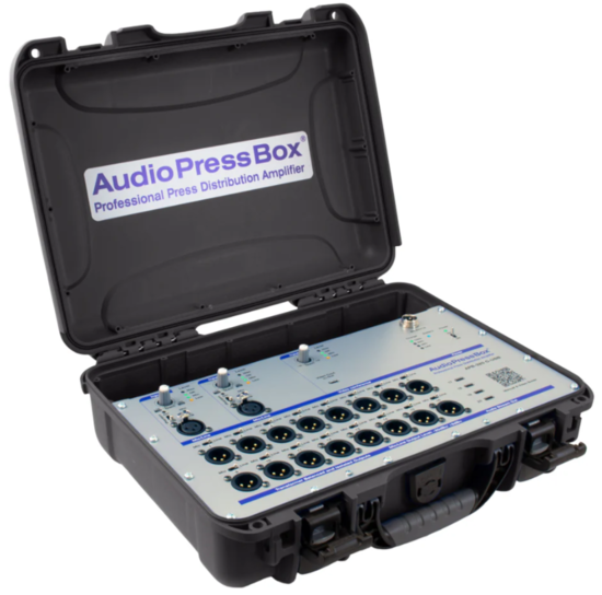 Boitier de presse portable I/O USB-C, Dante, Black version AudioPress