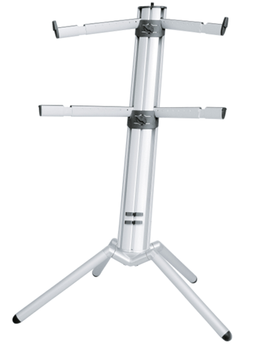 Support pour 2 clavliers en aluminium - finition aluminium