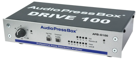 Driver portable 1xIn/2xLink Out pour 6 expanders, AudioPressBox