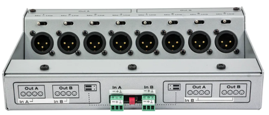 Expander encastrable plancher 2xLink In/2x4 Out XLR, AudioPress