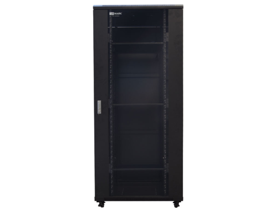 Baie d'installation, 19 pouces /42U, porte, roulettes, prof. 800mm