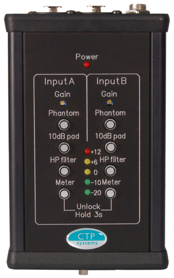 Double preampli micro sortie AES BNC, Alim 12V fournie, CTP