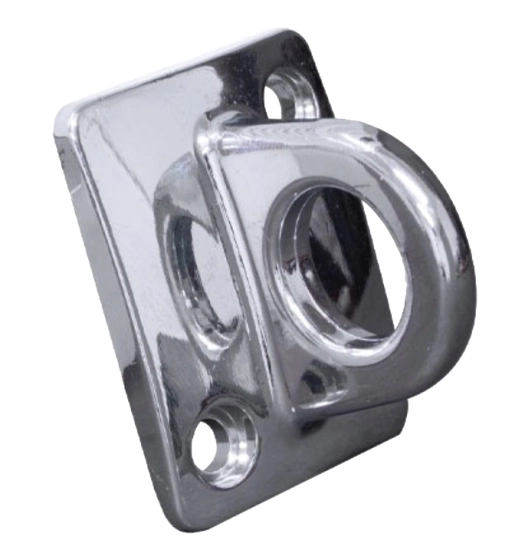 Pontet sur platine murale pour crocheter un cordon de potelet