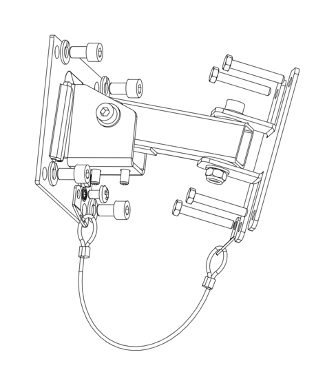 Adapteur pour pied 35 mm équipé d'un filetage M8 x 18 mm