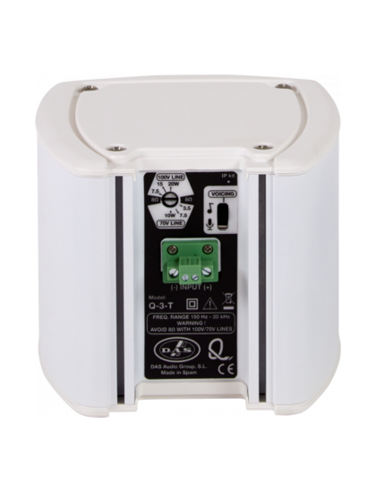 Enceinte passive,1x3P - 40W/8Ohms ou 20W/100V. Blanche. DA-Q-3-TW