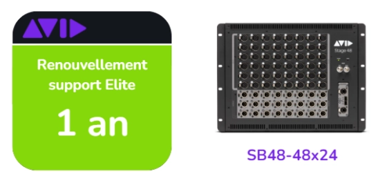 Renouvellement support Elite Live de 1 ans pour SB48-48x24
