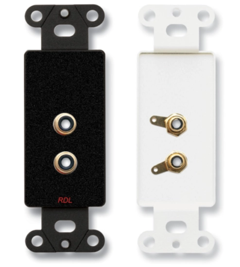 Plaque équipée de deux prises RCA RDL DB-PHN2