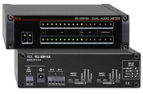 Afficheur audio 2 canaux - RDL RU-SM16A