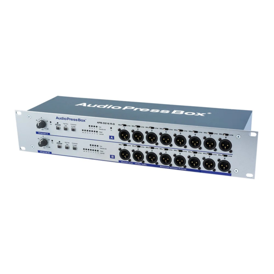 Boitier de presse rackable Dante, 2xIn/16xOut/2xLink Out, APB