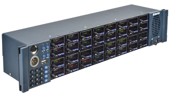 V-Series New IrisX panel 2RU 32 Lever XLR4 Clearcom