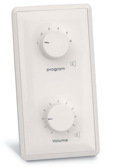 Contrôleur mural de volume - max 6W/100V  + sélecteur 6 positions 