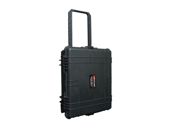Valise trolley en ABS 616x250x493 mm, équipée de mousse prédécoupée