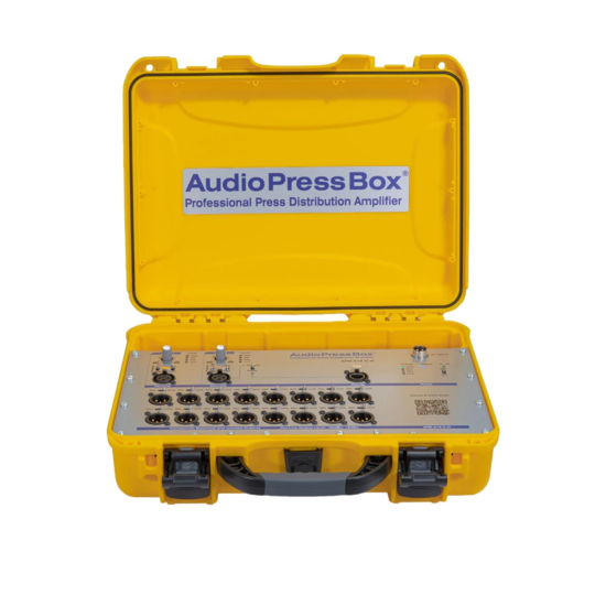 Boitier de presse portable 16 Out et In Dante, Yellow - AudioPress
