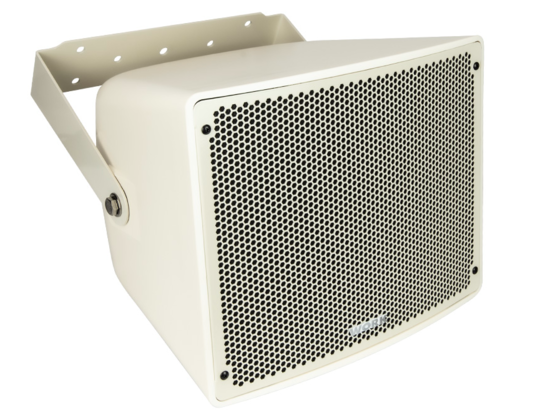 Projecteur de son coax. IP66, LF 10p + HF 1p, 200W/8Ohms/100V, blanc