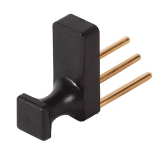 GVS323SW, Pavé de connexion, type 323, 3 pôles diag. noir Ghielmetti