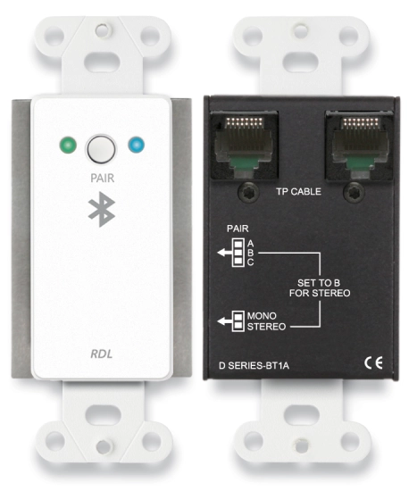Interface Format-A murale pour audio Bluetooth blanche, RDL - D-BT1A