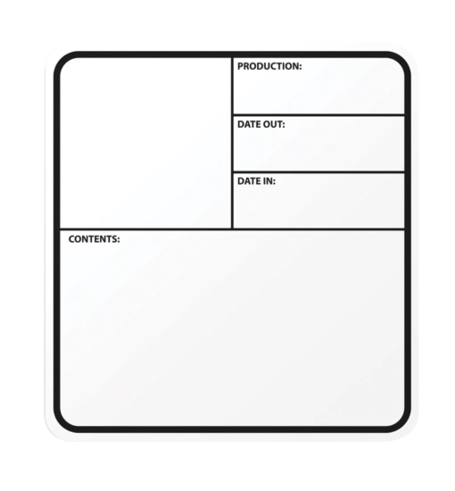 Etiquette autocollante vierge pour marquage flight-case 160 x150 mm