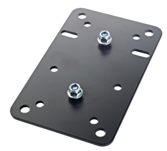 Plaque de montage universelle noire pour enceinte (compatible M6 et M