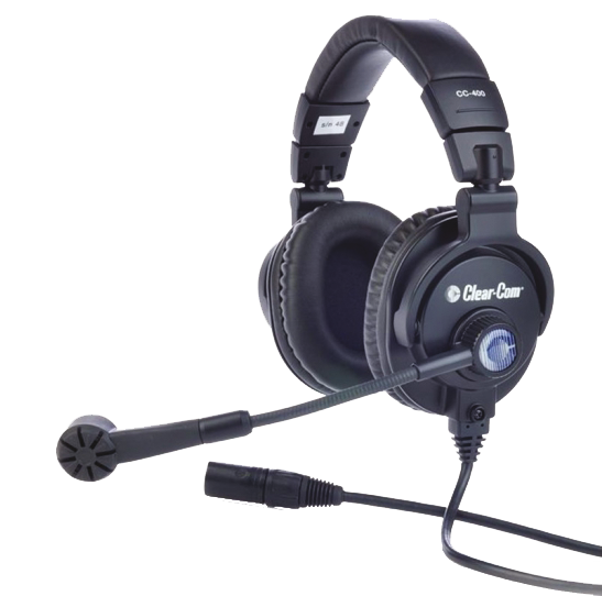 Combiné micro/casque 2 oreillettes - Clear-Com CC-400-X4