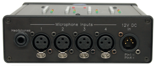 Quad. preampli micro sortie SDI, Ethernet, alim. 12V founie, CTP