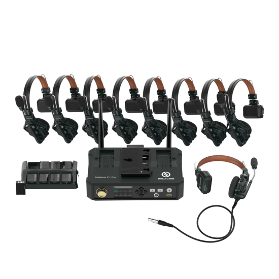 Pack intercom 8 casques avec hub et fonction ENC - Hollyland Solidcom