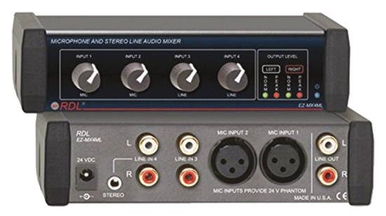 Mélangeur 4 canaux micro / ligne - RDL EZ-MX4MLX