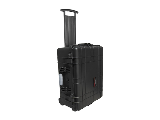 Valise trolley en ABS 560x265x455 mm, équipée de mousse prédécoupée
