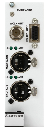 Carte Vi local rack - MADI Cat5