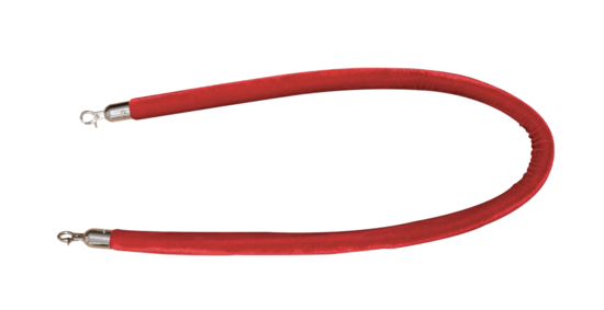 Cordon velours rouge avec mousquetons pour potelets