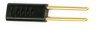 GVS322SW, Pavé de connexion, type 322, 2 pôles diag. noir, Ghielmetti
