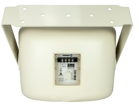 Projecteur de son coax. IP66, LF 10p + HF 1p, 200W/8Ohms/100V, blanc