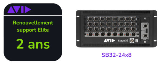 Renouvellement support Elite Live de 2 ans pour SB32-24x8