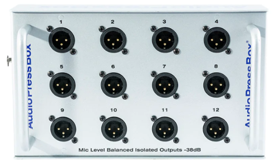 NS Boitier de presse portable passif 1xIn/12xOut XLR, AudioPressBox
