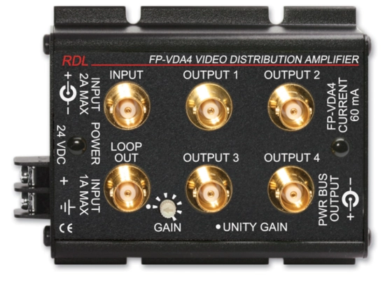 Amplificateur de distribution vidéo NTSC/PAL - RDL FP-VDA4