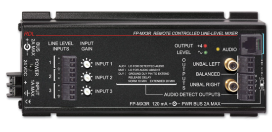Mélangeur de niveau ligne télécommandable - RDL FP-MX3R