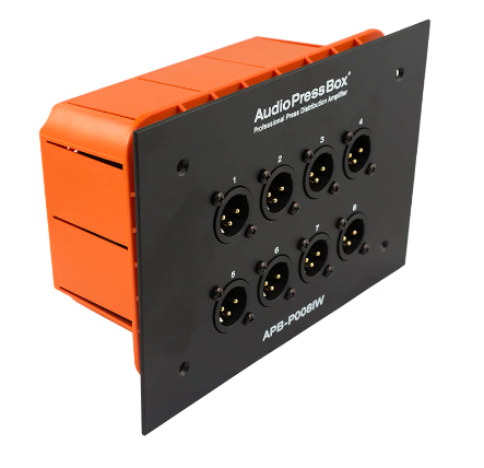 Expander encastrable, Noir, 1xLINK/LINE IN / 8xOUT XLR - AudioPressB