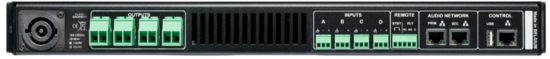 Ampli, DSP, 4x1500W/2-4-8 Ohms -1500W/100 V Version Dante - APEX