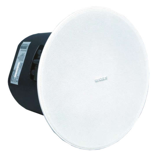 Plafonnier 2 voies, LF 4 pouces + tweeter, 20 W/8 Ohms-100 V, blanc