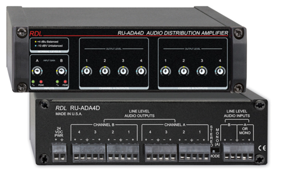 Amplificateur de distribution audio - RDL RU-ADA4D